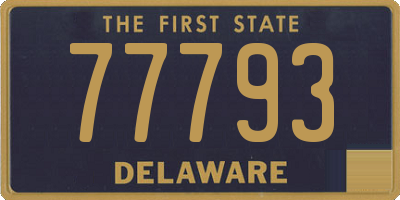 DE license plate 77793