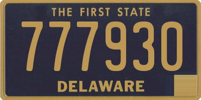 DE license plate 777930