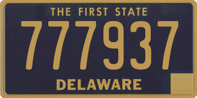 DE license plate 777937
