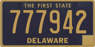 DE license plate 777942