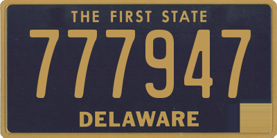 DE license plate 777947