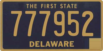 DE license plate 777952