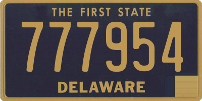 DE license plate 777954