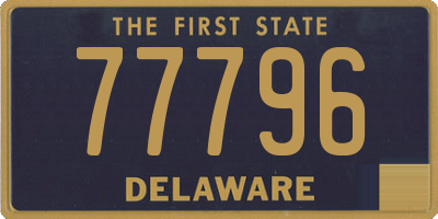 DE license plate 77796