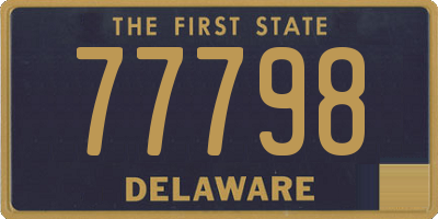 DE license plate 77798