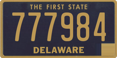 DE license plate 777984