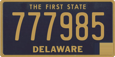 DE license plate 777985