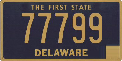 DE license plate 77799