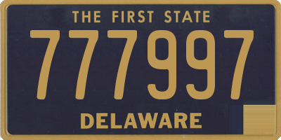 DE license plate 777997