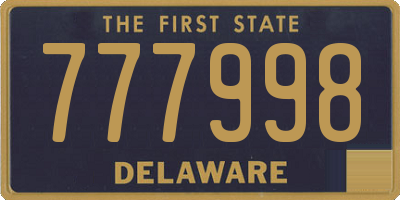 DE license plate 777998