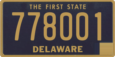 DE license plate 778001
