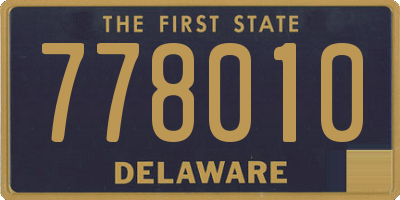 DE license plate 778010