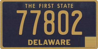 DE license plate 77802