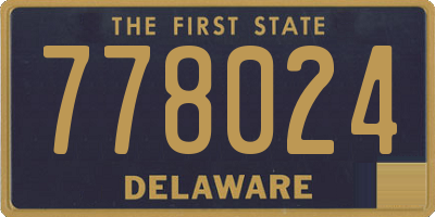 DE license plate 778024