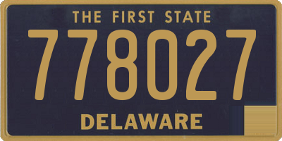 DE license plate 778027
