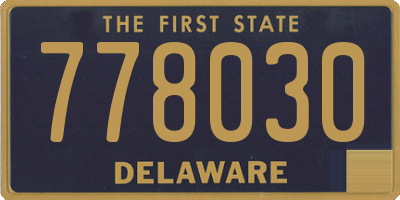 DE license plate 778030