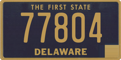 DE license plate 77804