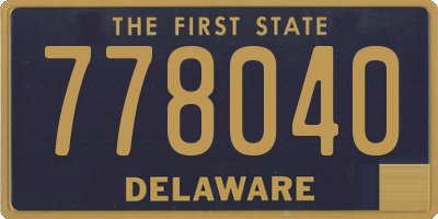 DE license plate 778040