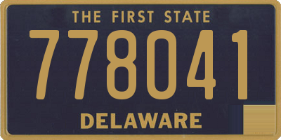 DE license plate 778041