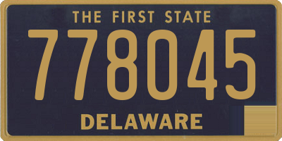 DE license plate 778045