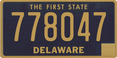 DE license plate 778047