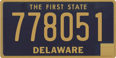 DE license plate 778051