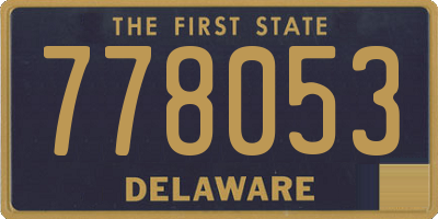 DE license plate 778053