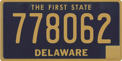 DE license plate 778062