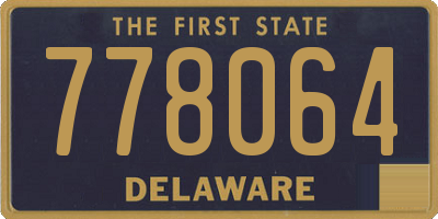 DE license plate 778064