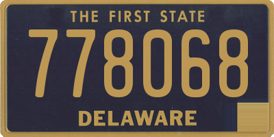 DE license plate 778068