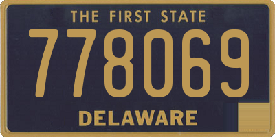 DE license plate 778069