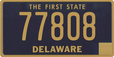 DE license plate 77808