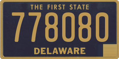 DE license plate 778080
