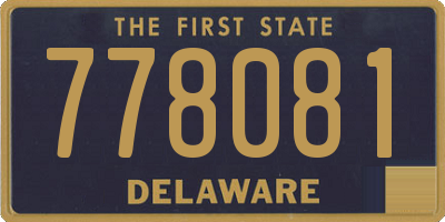 DE license plate 778081