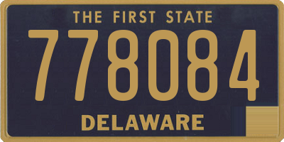 DE license plate 778084