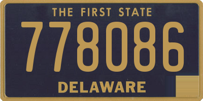 DE license plate 778086