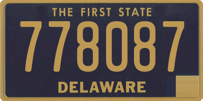 DE license plate 778087
