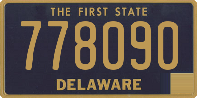 DE license plate 778090