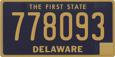DE license plate 778093