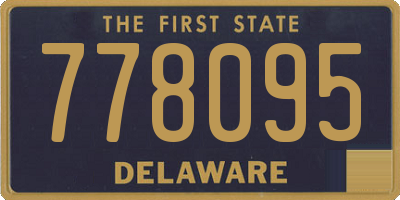 DE license plate 778095