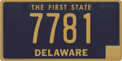 DE license plate 7781