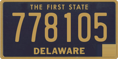 DE license plate 778105