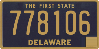 DE license plate 778106