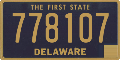 DE license plate 778107