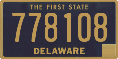 DE license plate 778108