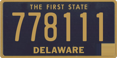 DE license plate 778111