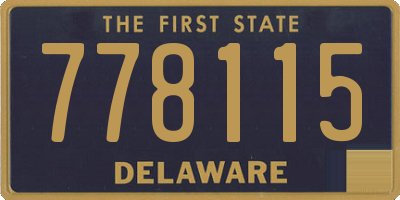 DE license plate 778115