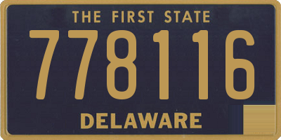 DE license plate 778116