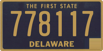 DE license plate 778117