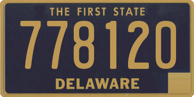 DE license plate 778120